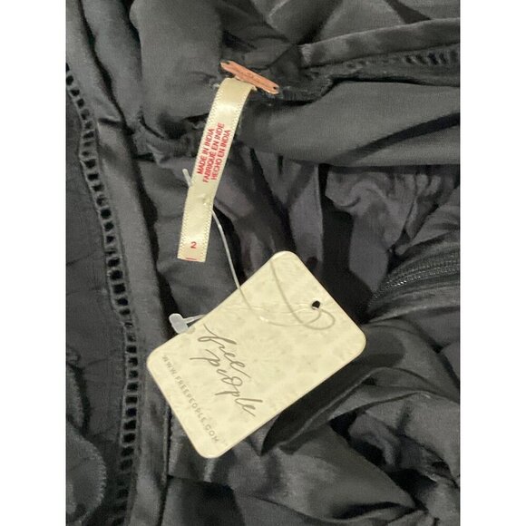 Free People x Revolve Violet Visions Slip Mini Dress in Black Combor 2 New Women - Picture 8 of 12